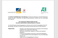 Stellenangebot: SHK im Projekt "Studieneingangsphase (5h/Woche (w/m/d))